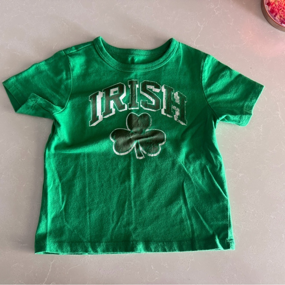 Preloved The Children's Place Green 'Irish' Shamrock Tee